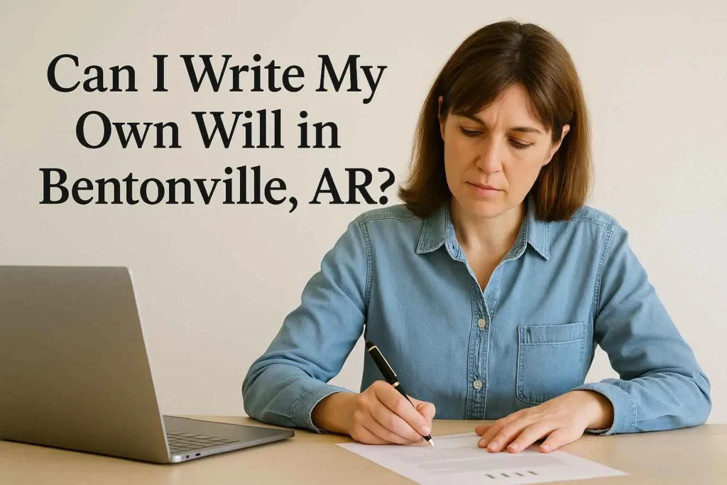 Can I Write My Own Will in Bentonville, AR? 4 Can I Write My Own Will in Bentonville, AR?