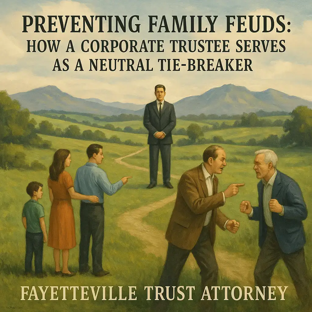 Preventing Family Feuds: How a Corporate Trustee Serves as a Neutral Tie-Breaker | Fayetteville Trust Attorney 4 prevent family feuds fayetteville