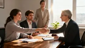 collaborative divorce attorney near me handshake agreement